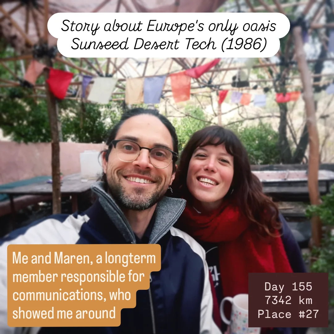 Anton and Maren smiling in Sunseed, Spain